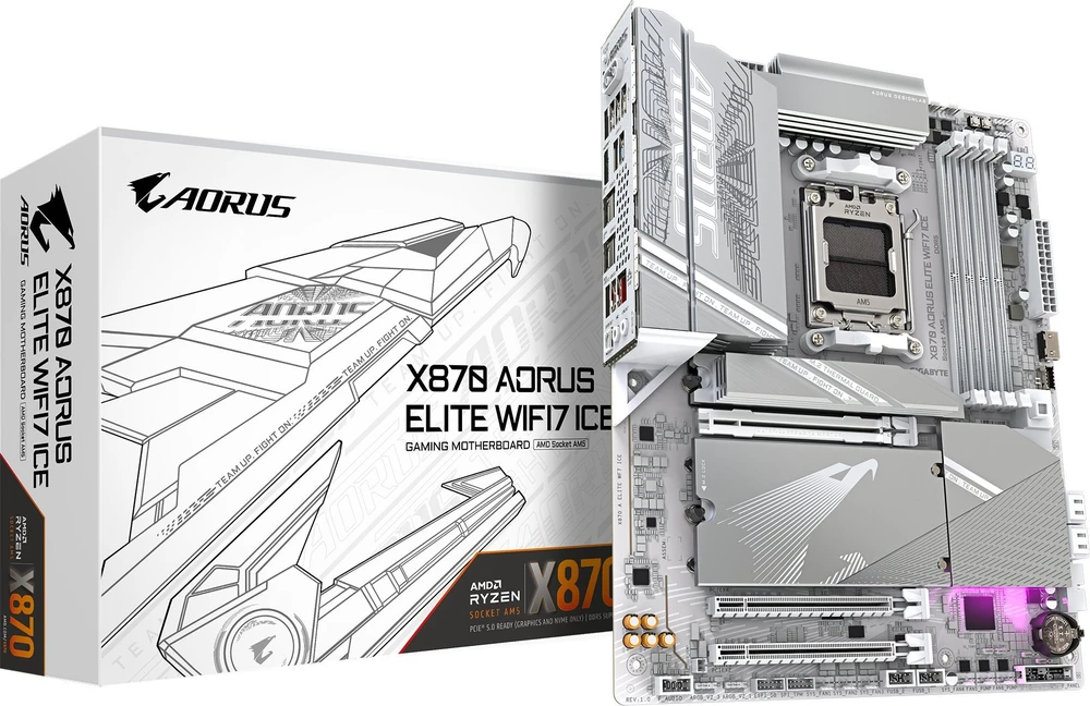 Pagrindinė plokštė GIGABYTE X870 AORUS ELITE WIFI7 ICE