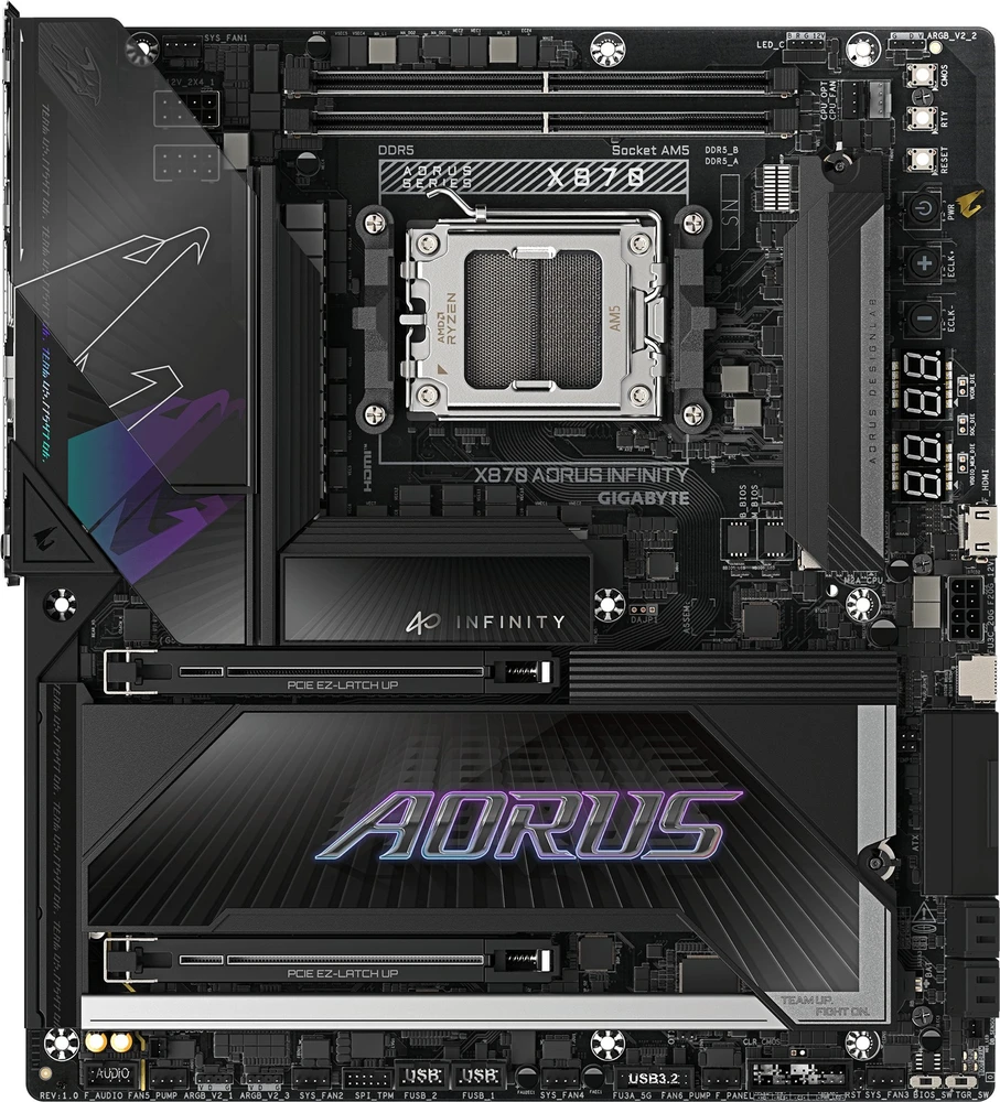 Gigabyte pagrindinė plokštė x870 aorus infinity am5 4ddr5 atx