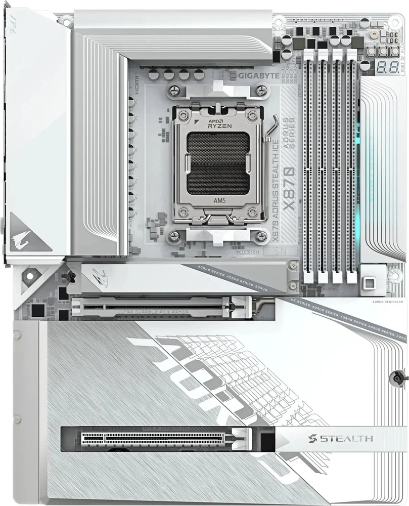 Pagrindinė plokštė Gigabyte X870 AORUS STEALTH ICE