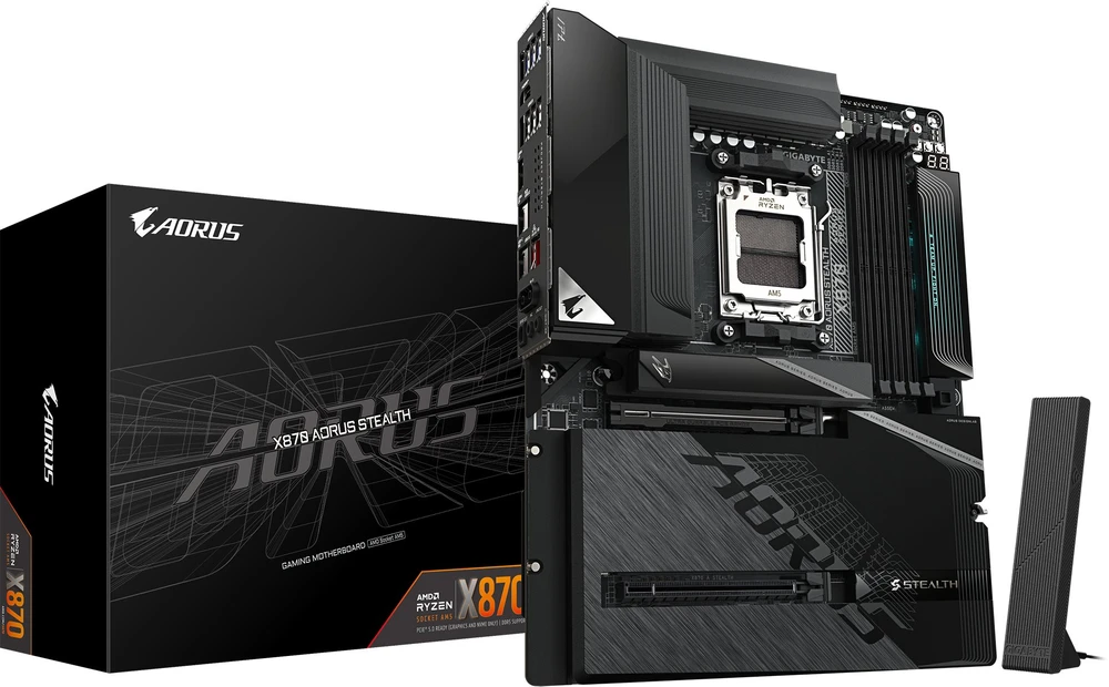 Pagrindinė plokštė GIGABYTE X870 AORUS STEALTH AMD X870 AM5 lizdas ATX