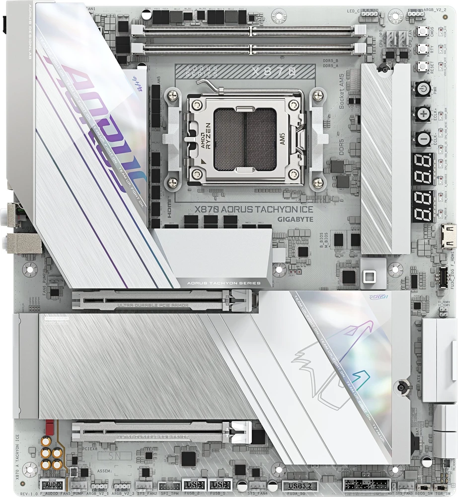 Pagrindinė plokštė GIGABYTE X870 A TACHYON ICE AM5 ATX MB