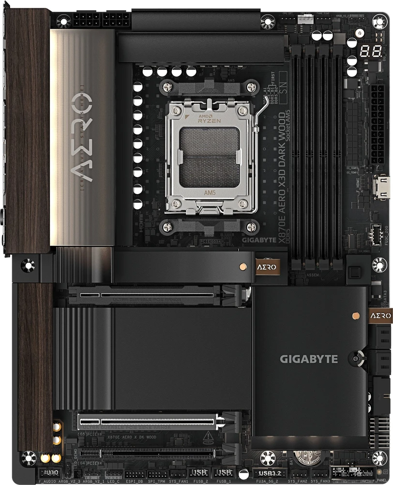 Pagrindinė plokštė Gigabyte X870E AERO X DARK WOOD