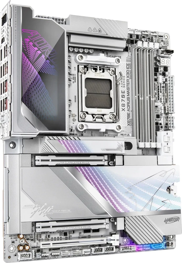 Pagrindinė plokštė Gigabyte X870E AORUS MASTER X ICE (X870,AM5,ATX,DDR5)