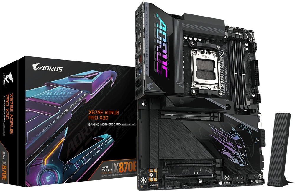 Pagrindinė plokštė Gigabyte X870E AORUS PRO X3D (AM5) (D)