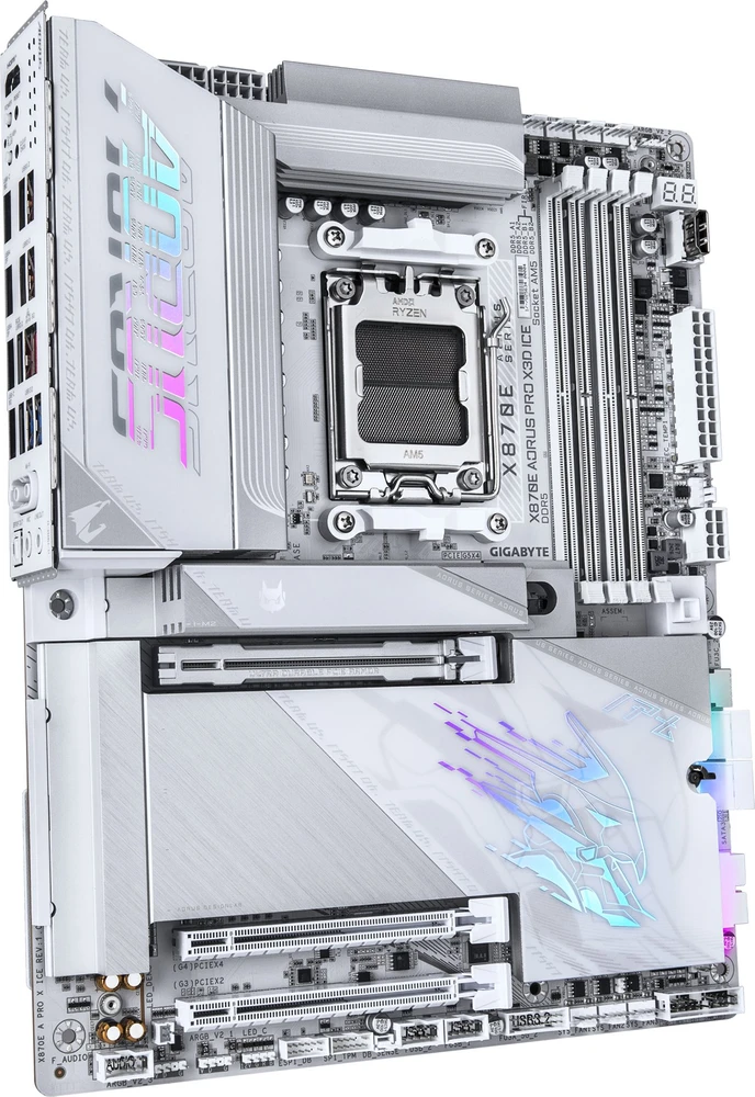 Pagrindinė plokštė Gigabyte X870E AORUS PRO X3D ICE