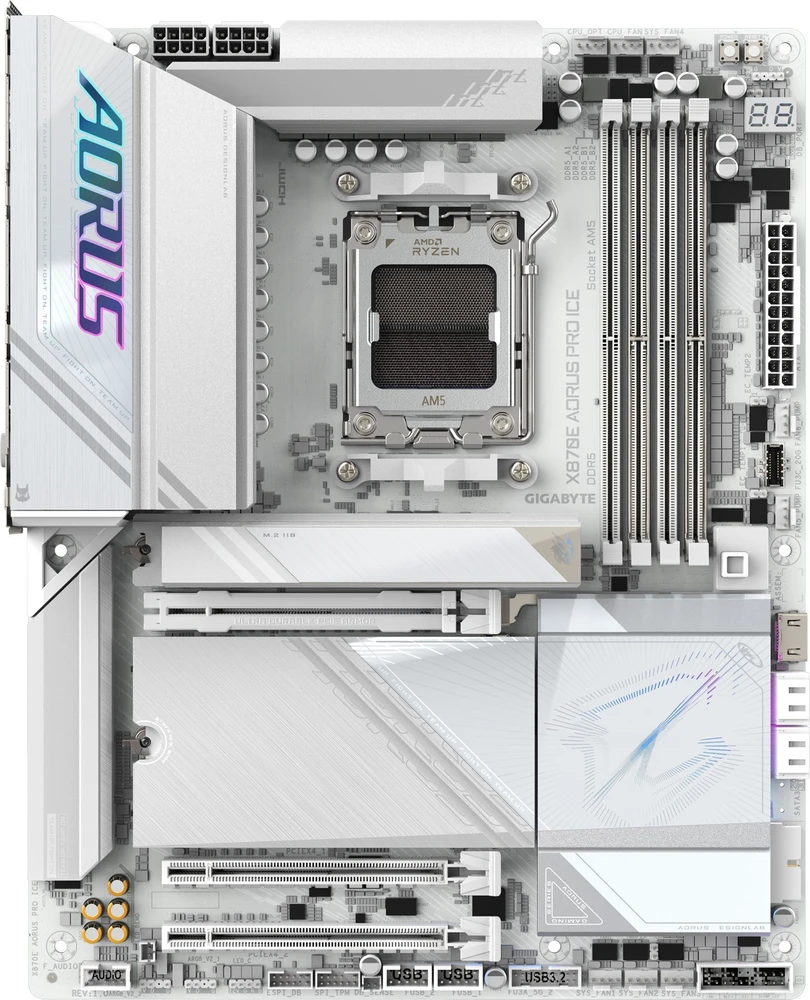 Pagrindinė plokštė GIGABYTE X870E AORUS PRO ICE AM5 ATX MB