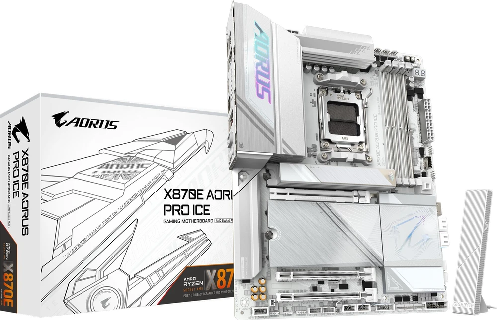 Pagrindinė plokštė GIGABYTE X870E AORUS PRO ICE AM5 ATX MB