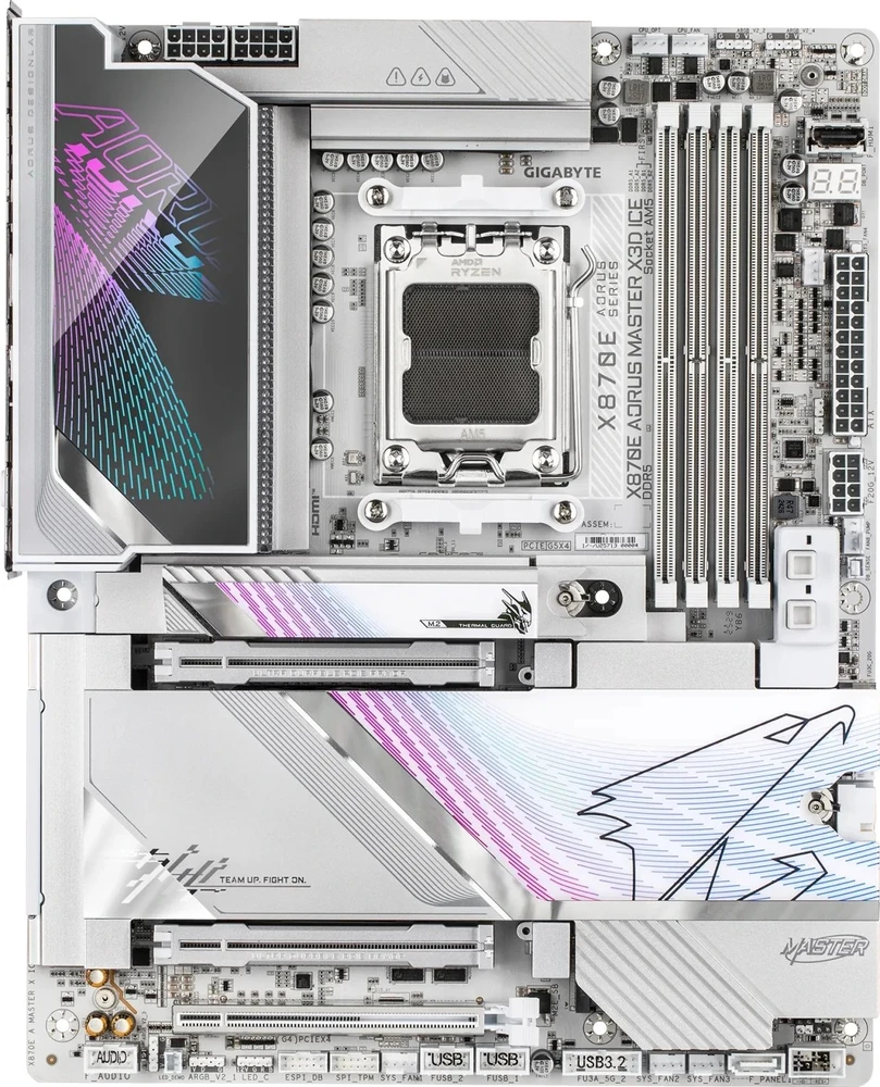 Pagrindinė plokštė Gigabyte X870E AORUS MASTER X ICE (X870,AM5,ATX,DDR5)