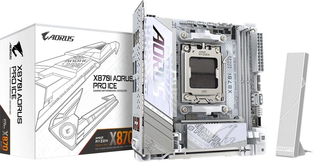 Pagrindinė plokštė GIGABYTE X870I AORUS PRO ICE AM5 ITX MB