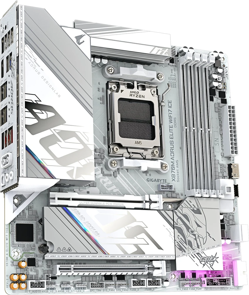 Pagrindinė plokštė GIGABYTE X870M A ELITE WF7 ICE AM5