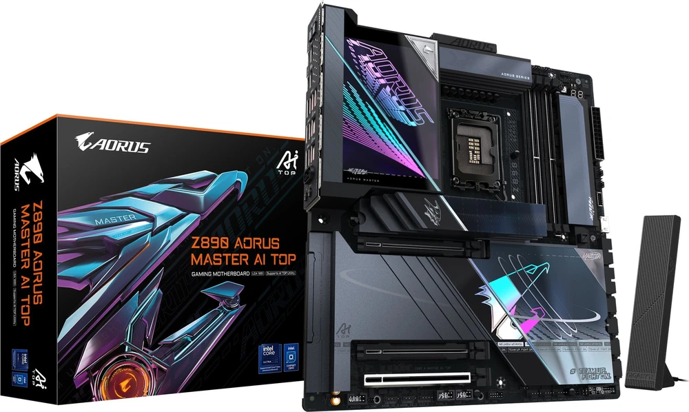 „GIGABYTE Z890 Aorus Master AI Top“ pagrindinė plokštė, LGA 1851 lizdas, „Intel Z890“, eATX, DDR5