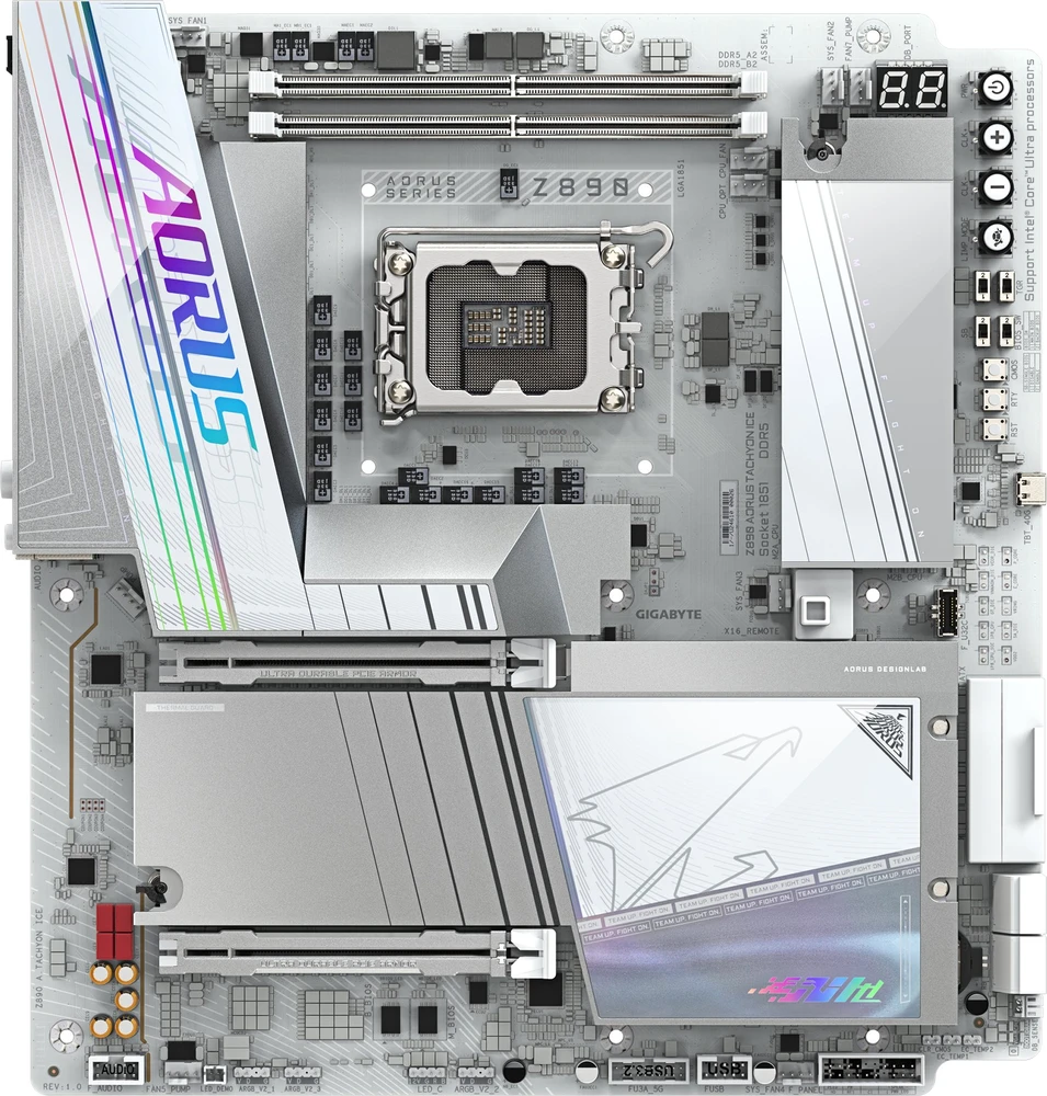 Pagrindinė plokštė GIGABYTE Z890 A TACHYON ICE LGA1851 4xDDR5 4xSATA 5xM.2