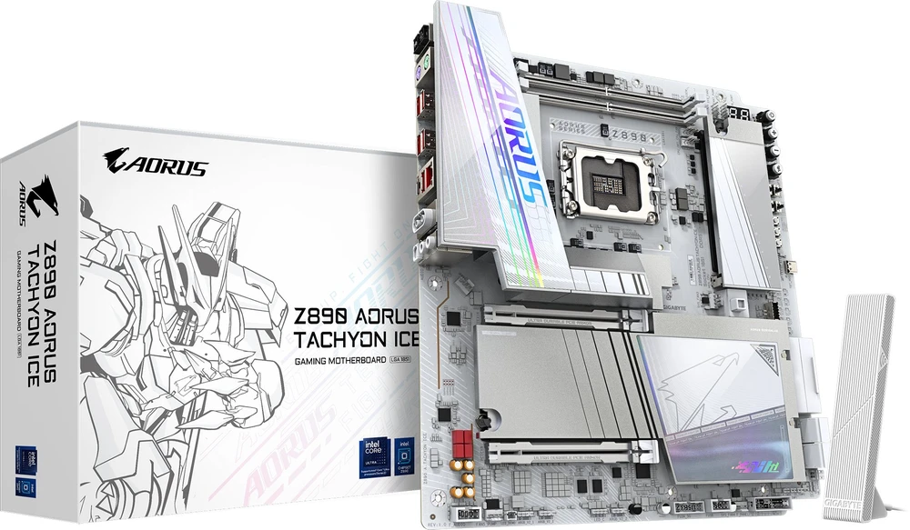 Pagrindinė plokštė GIGABYTE Z890 A TACHYON ICE LGA1851 4xDDR5 4xSATA 5xM.2