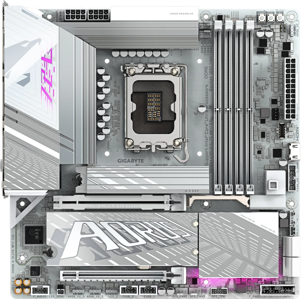 Pagrindinė plokštė GIGABYTE Z890M ELITE WF7 ICE