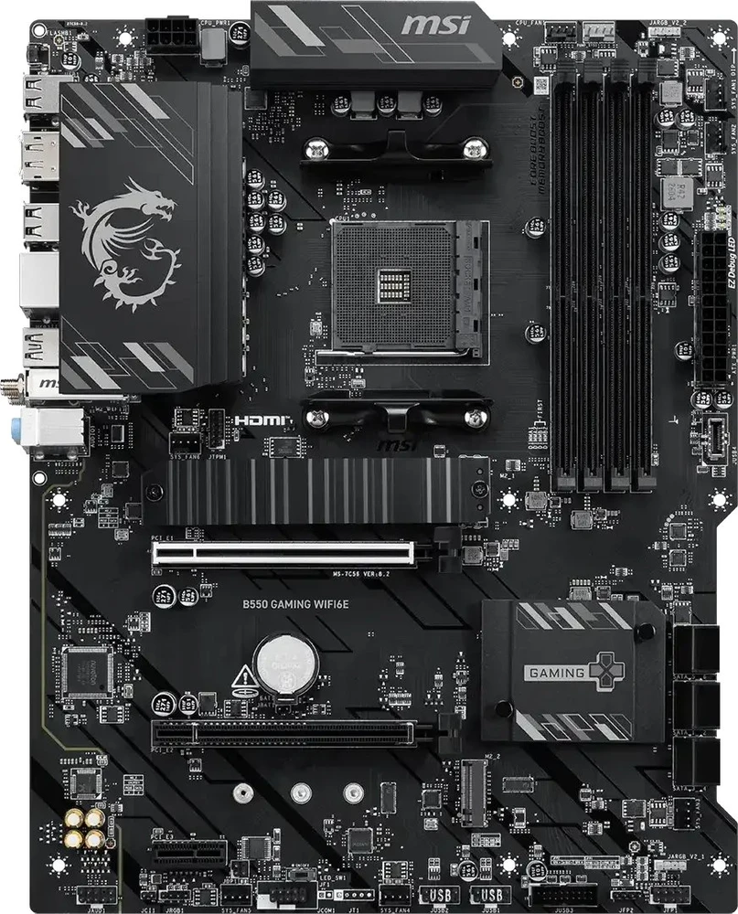 MSI B550 GAMING WIFI6E pagrindinė plokštė AMD B550 AM4 lizdas