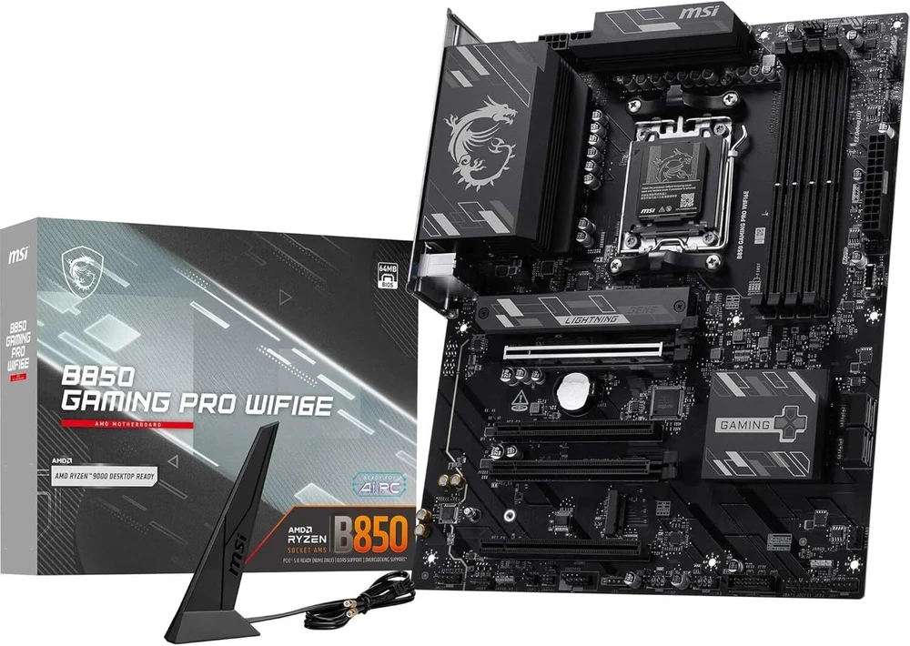 MSI B850 GAMING PRO WIFI6E pagrindinė plokštė AMD B850 su AM5 ATX lizdu
