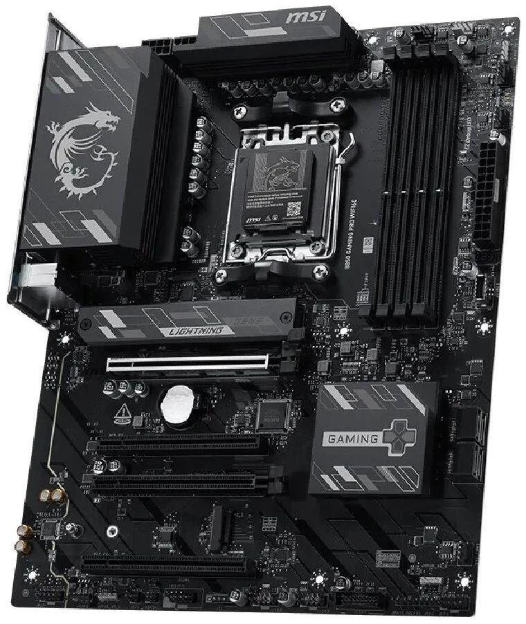 MSI B850 GAMING PRO WIFI6E pagrindinė plokštė AMD B850 su AM5 ATX lizdu