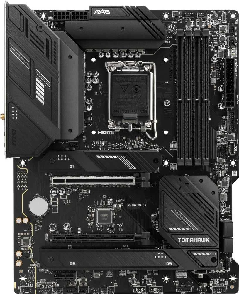 Pagrindinė plokštė MSI MAG B760 TOMAHAWK WIFI | Intel B760 Express | LGA1700 | ATX | Atmintis DDR5 | Atminties lizdai 4 | 1xPCI-Express 1x | 2xPCI-Express 16x | 3xM.2 | 1xHDMI | 1xDisplayPort