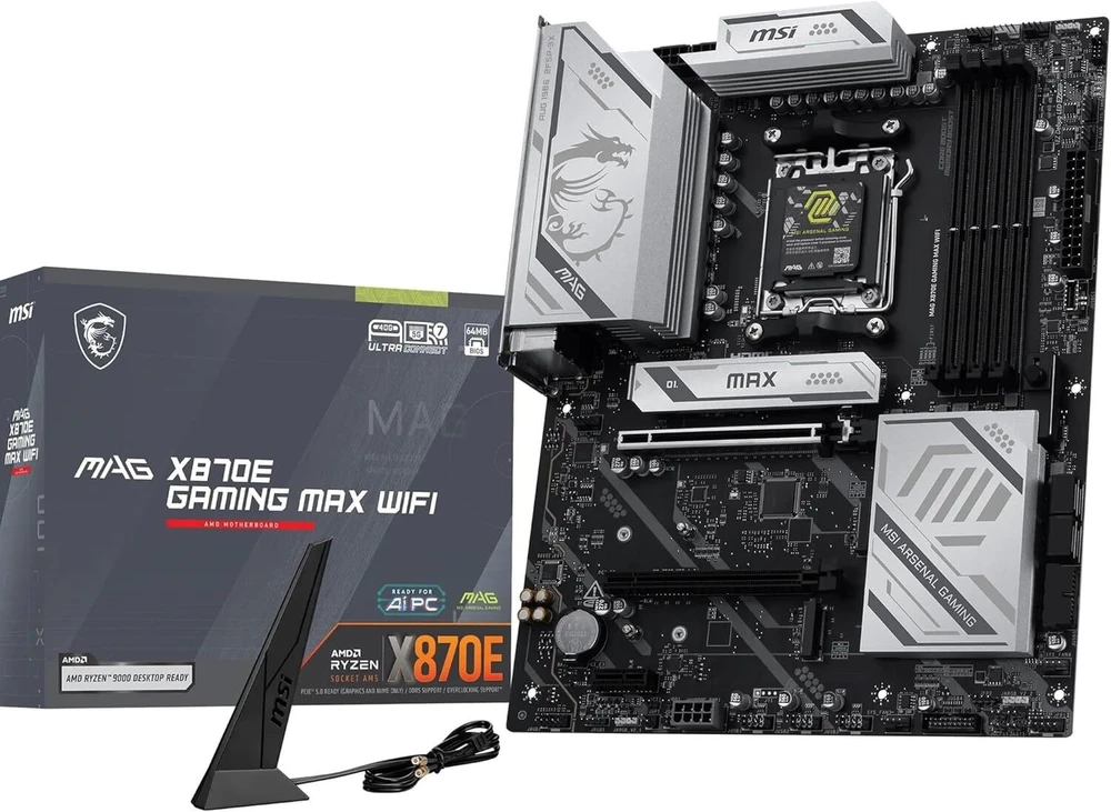 Pagrindinė plokštė MSI MAG X870E GAMING MAX Motherboard WIFI /AMD X870/DDR5/SATA3/M.2/USB4/WiFi/BT/PCIe5.0/AM5/ATX