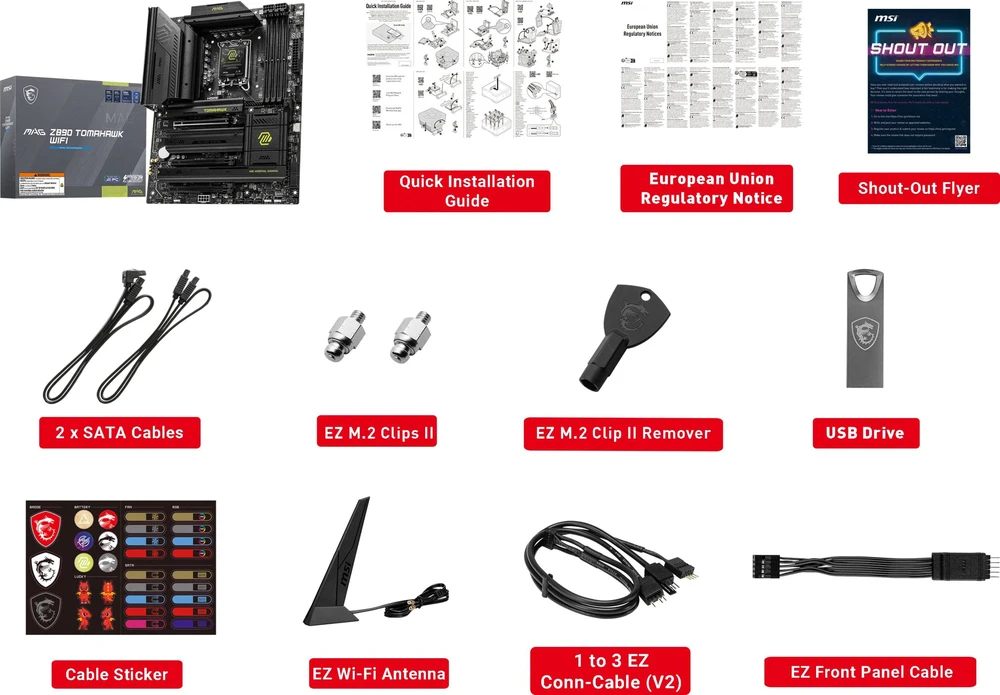 Pagrindinė plokštė MSI MAG Z890 TOMAHAWK WIFI | Procesorių šeima Intel | Procesoriaus lizdas LGA1851 | DDR5 UDIMM | Palaikomos standžiojo disko sąsajos SATA, M.2 | SATA jungčių skaičius 4
