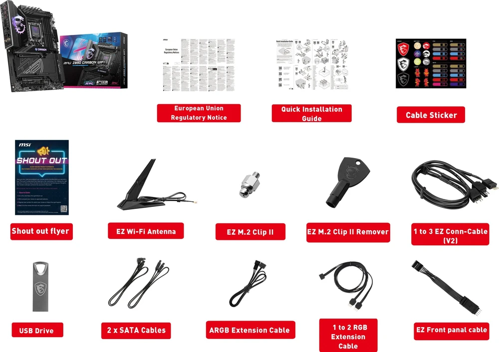MSI MPG Z890 CARBON WIFI pagrindinė plokštė Intel Z890 LGA 1851 (Socket V1) ATX