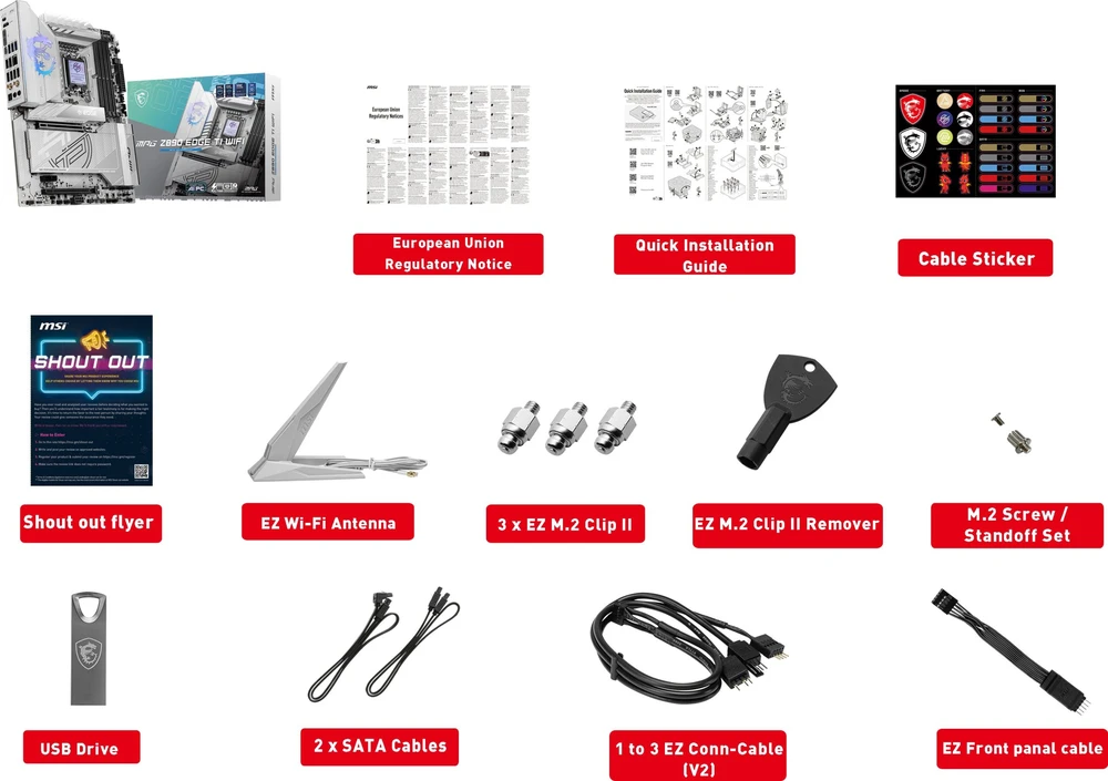 Pagrindinė plokštė MSI MPG Z890 EDGE TI WIFI | Intel Z890 | LGA1851 | ATX | Atmintis DDR5 | Atminties lizdai 4 | 1x PCI-Express 1x | 2xPCI-Express 16x | 5x M.2 | 1x HDMI | 2x Thunderbolt