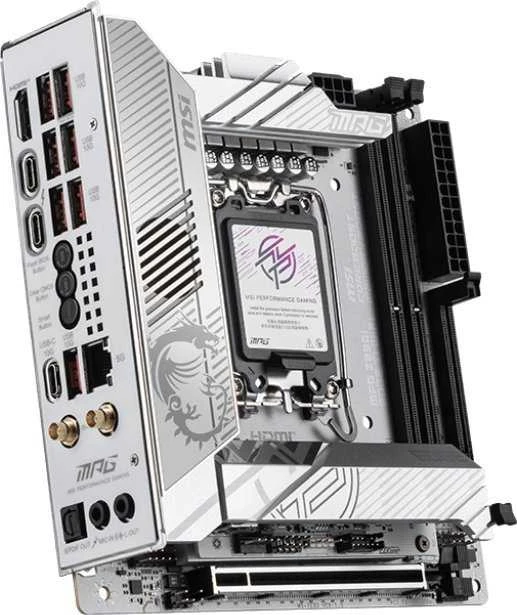 Pagrindinė plokštė MSI MPG Z890I EDGE TI WIFI | Procesorių šeima Intel | Procesoriaus lizdas LGA1851 | Palaikomos standžiojo disko sąsajos SATA, M.2 | SATA jungčių skaičius 2