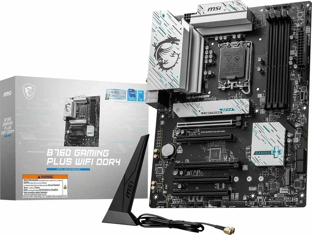 MSI B760 GAMING PLUS WIFI DDR4 | Procesorių šeima Intel | Procesoriaus lizdas LGA1700 | DDR4 | Palaikomos standžiojo disko sąsajos SATA, M.2 | SATA jungčių skaičius 4