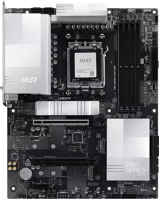 Pagrindinė plokštė MSI PRO X870E-S EVO WIFI AM5 ATX MB