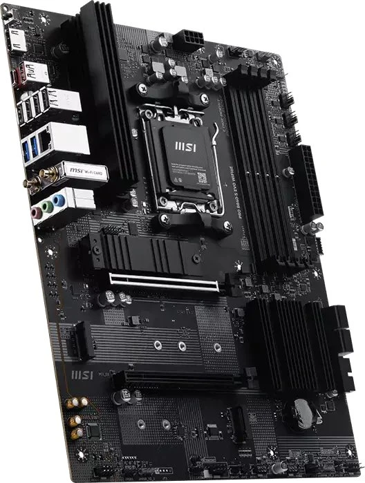 Pagrindinė plokštė PRO B840-S EVO WIFI6E | MSI procesorių šeima AMD | Procesoriaus lizdas AM5 | Palaikomos standžiojo disko sąsajos SATA, M.2 | SATA jungčių skaičius 4
