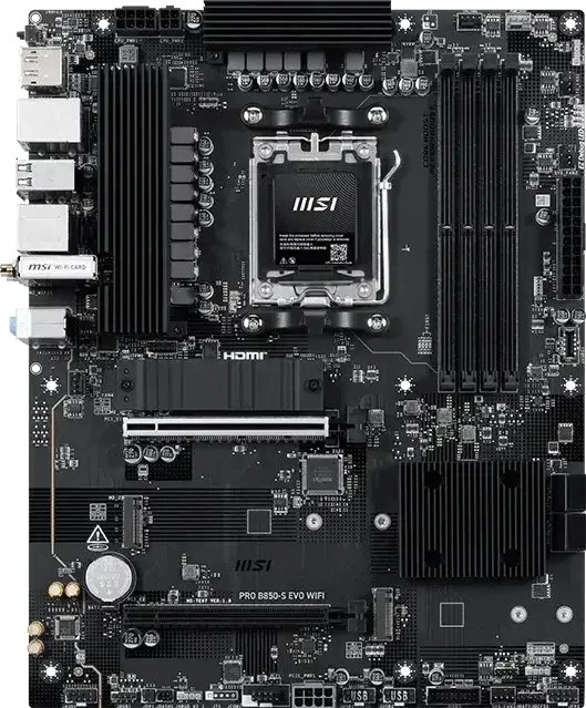 Pagrindinė plokštė MSI PRO B850-S EVO WIFI AM5 ATX MB