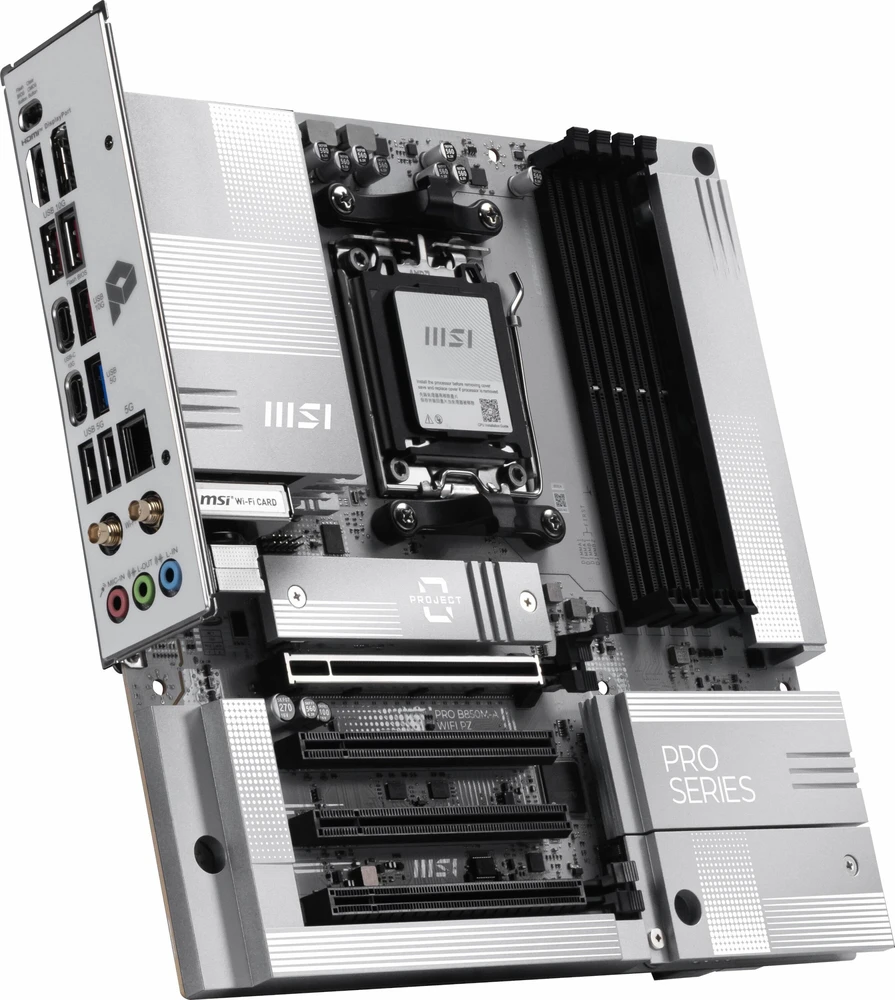 Pagrindinė plokštė MSI AM5 PRO B850M-A WIFI PZ M-ATX AMD B850 Lizdas AM5 micro ATX