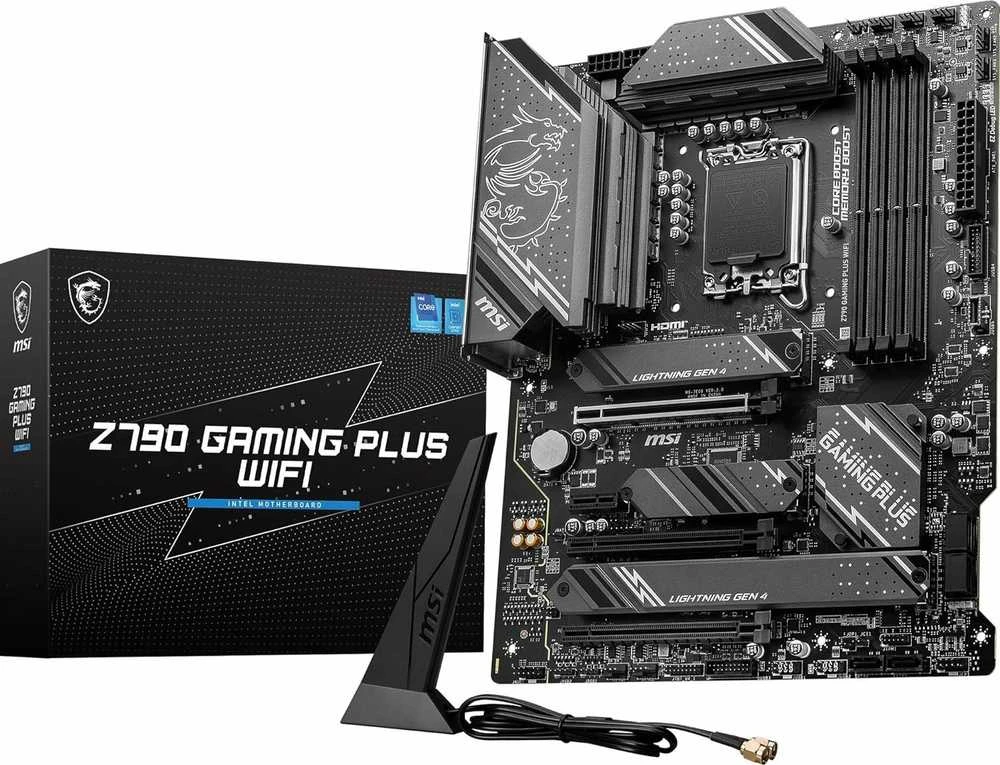 Pagrindinė plokštė MSI | Z790 GAMING PLUS WIFI | Procesorių šeima „Intel“ | Procesoriaus lizdas LGA1700 | DDR5 | SATA jungčių skaičius 6