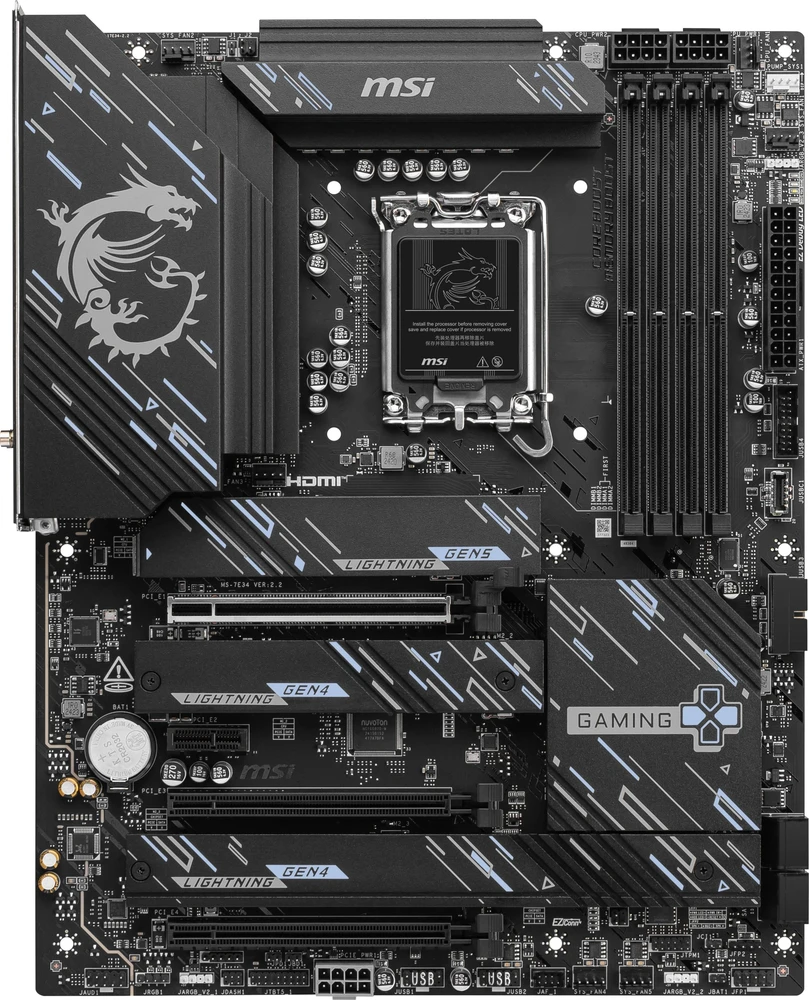 Pagrindinė plokštė MSI Z890 GAMING PLUS WIFI | Procesorių šeima Intel | Procesoriaus lizdas LGA1851 | DDR5 UDIMM | Palaikomos standžiojo disko sąsajos SATA, M.2 | SATA jungčių skaičius 4
