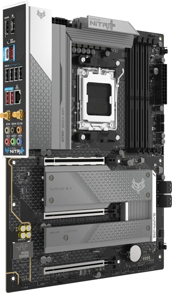 Sapphire NITRO+ B850A WIFI 7 AMD B850 Socket AM5 micro ATX pagrindinė plokštė