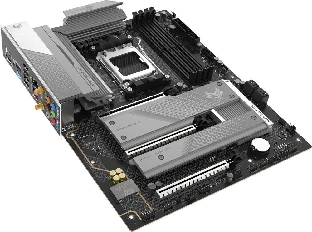 Sapphire NITRO+ B850A WIFI 7 AMD B850 Socket AM5 micro ATX pagrindinė plokštė