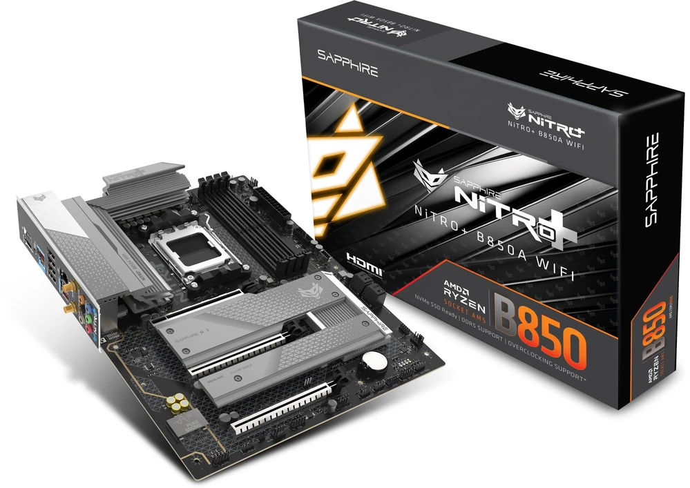 Sapphire NITRO+ B850A WIFI 7 AMD B850 Socket AM5 micro ATX pagrindinė plokštė