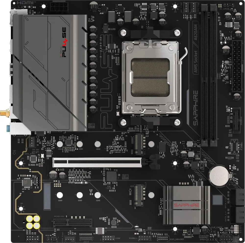 Sapphire PULSE A620AM AMD A620A Socket AM5 micro ATX pagrindinė plokštė