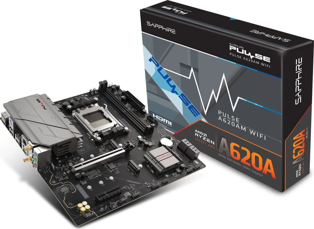 Sapphire PULSE A620AM AMD A620A Socket AM5 micro ATX pagrindinė plokštė