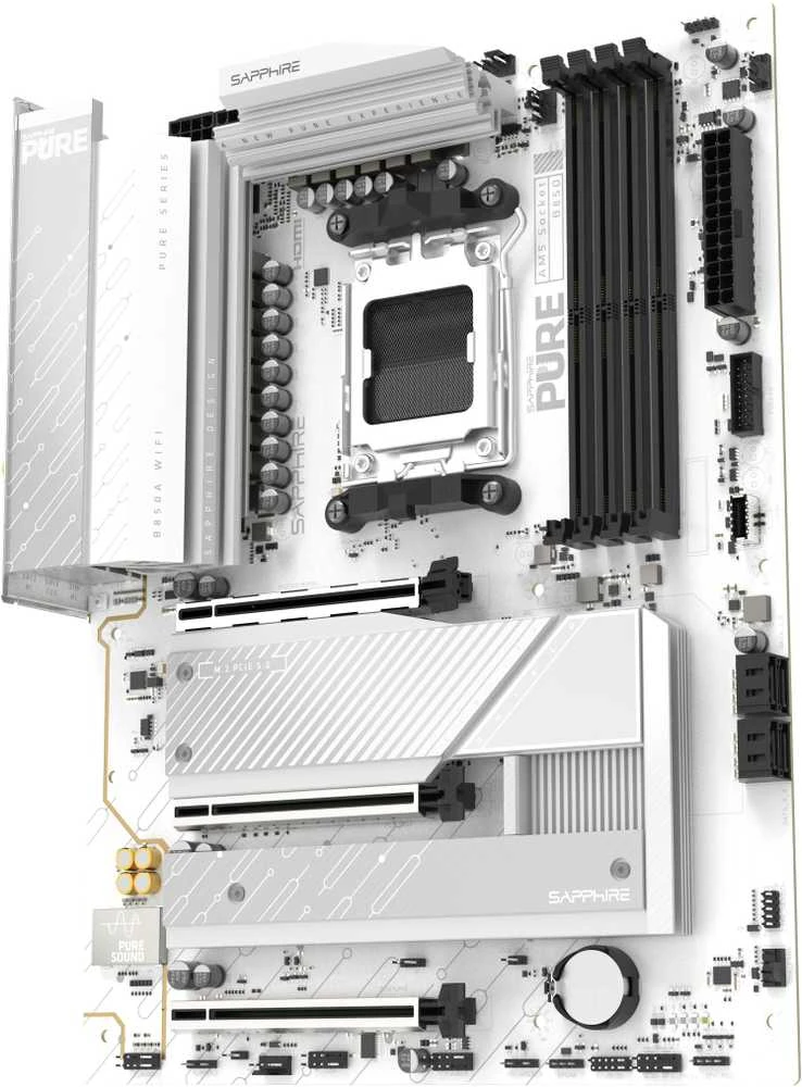 Sapphire PURE B850A WIFI 7 AMD B850 Socket AM5 ATX pagrindinė plokštė