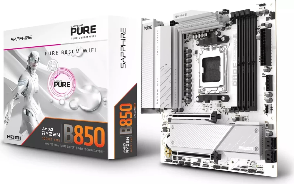 SAPPHIRE PURE B850M WIFI pagrindinė plokštė
