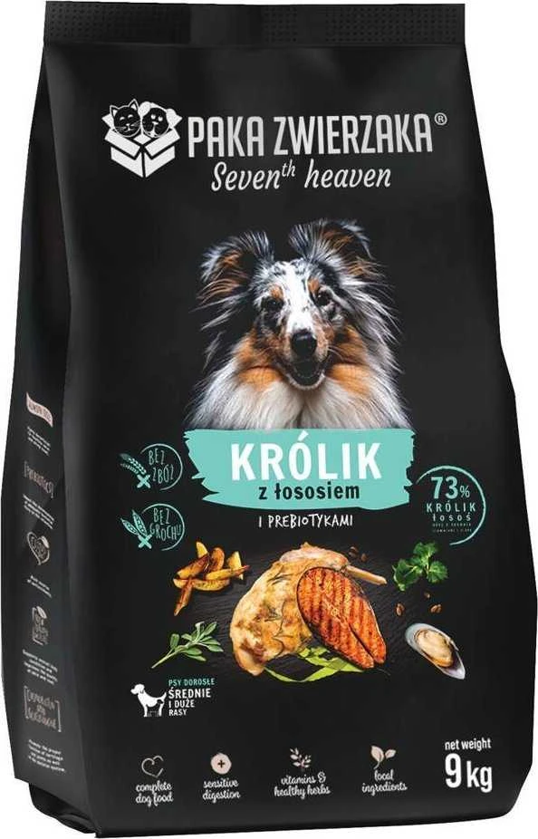 PAKA ZWIERZAKA triušiena with lašiša M - dry dog food - 9kg