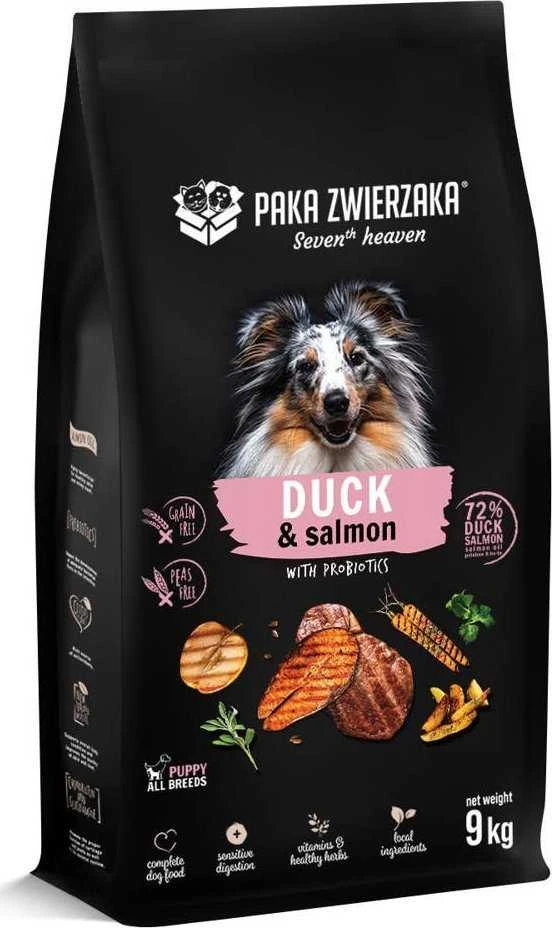 PAKA ZWIERZAKA Puppy antena su lašiša S - sausas šunų maistas - 9kg