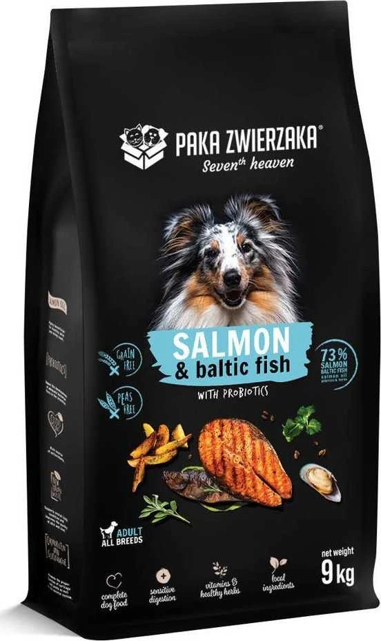 PAKA ZWIERZAKA lašiša su Baltijos žuvimi M - sausas šunų maistas - 9kg