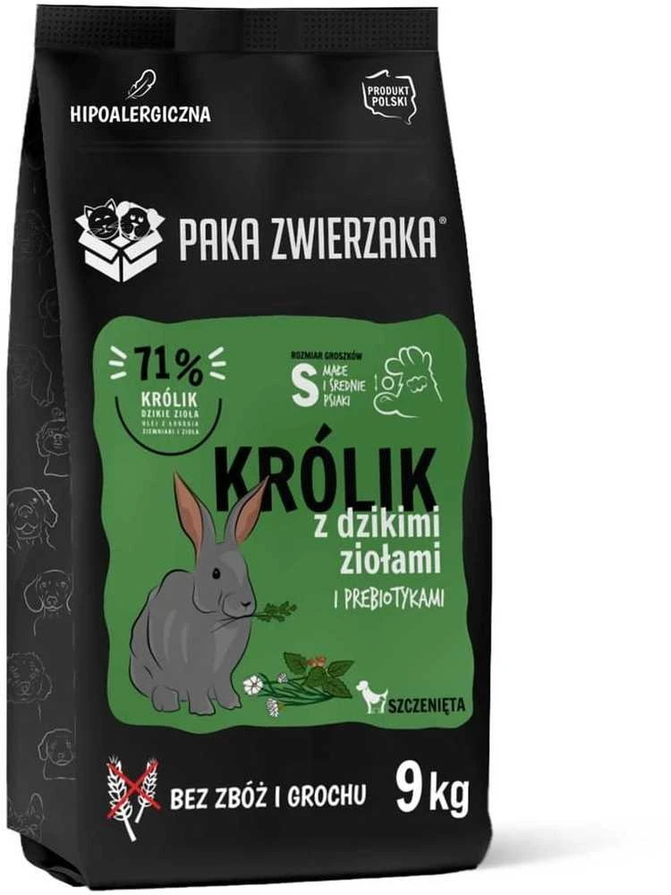 PAKA ZWIERZAKA Šuniukų triušiena su laukinėmis žolelėmis S - sausas šunų maistas - 9kg
