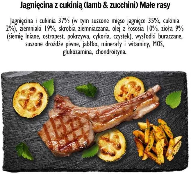 PAKA ZWIERZAKA ėriena su cukinijomis S - sausas šunų maistas - 9kg