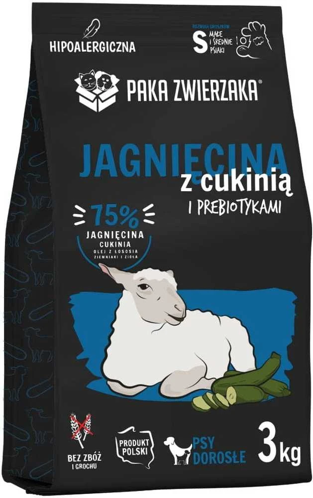 PAKA ZWIERZAKA ėriena su cukinijomis S - sausas šunų maistas - 3kg