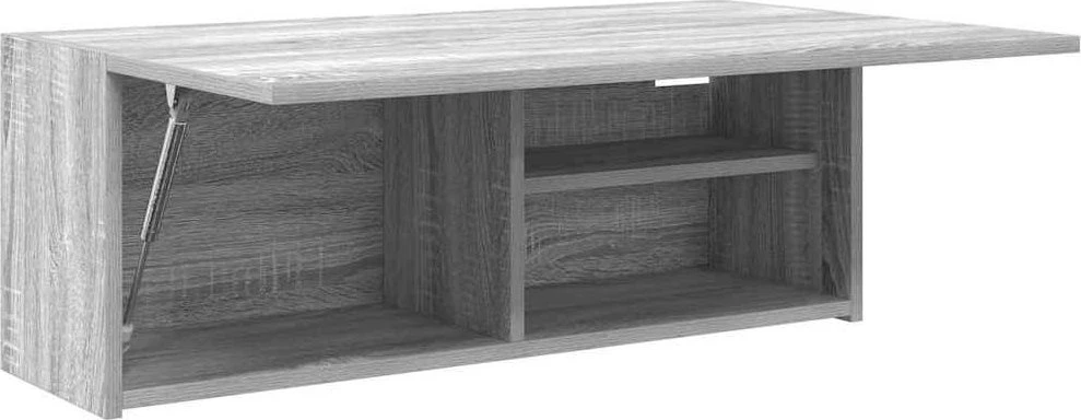 Sieninė vonios kambario spintelė, pilka ąžuolo, 80x25x30cm