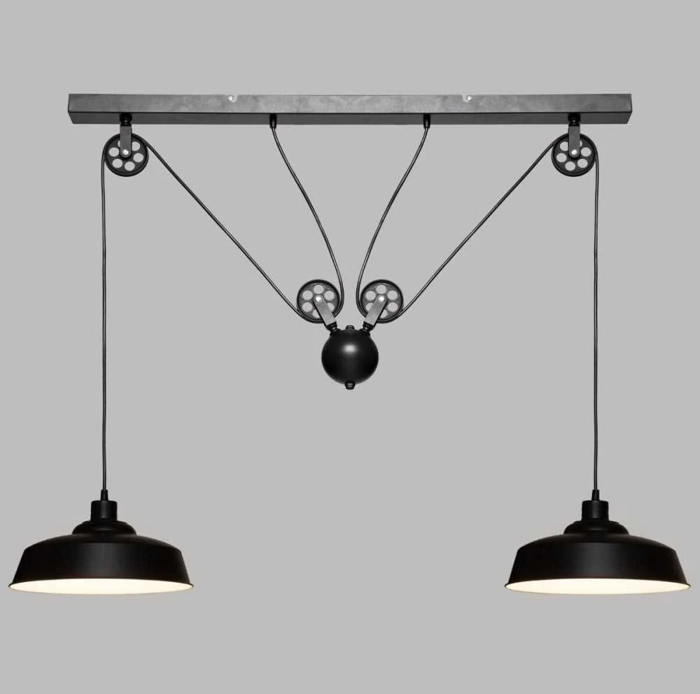 Pakabinamas šviestuvas Atmosphera Pakabinamas šviestuvas EZIO, metalinis, juodas, aukštis 60 cm