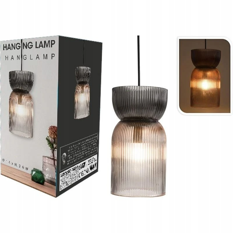 Home Styling Collection Lamp Stiklinis pakabinamas šviestuvas GLOA, 26 cm